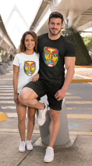 Camiseta Unisex Cara de Colores