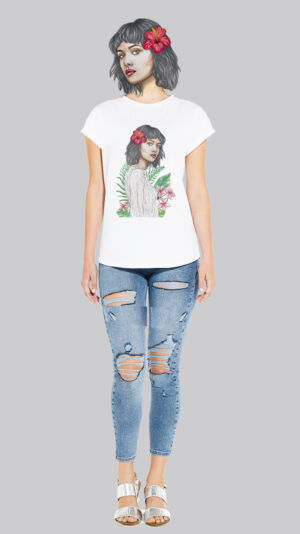 Camiseta con el diseño Belleza Tropical