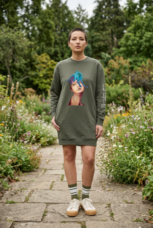 Sudadera vestido verde - Pulpo