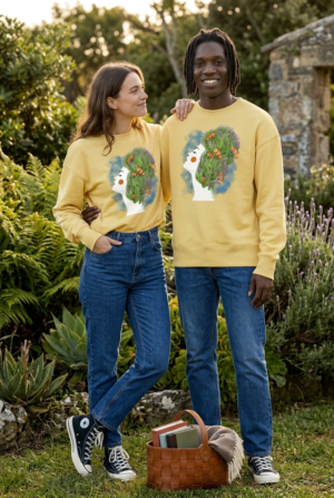 Sudadera oversize unisex Ocre Anémona