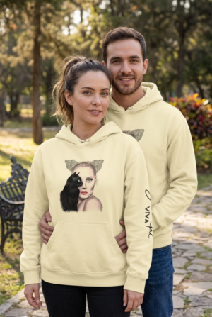Sudadera unisex vainilla Mujer Gata
